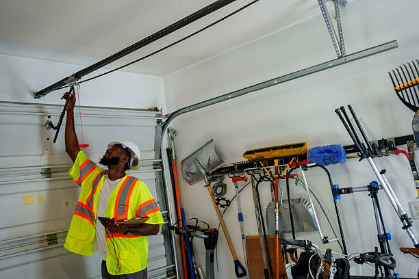 Professional Garage Door Panel Replacement technician working in Seabrook, TX